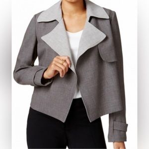 NWT Tommy Hilfiger Womens Size 4 Contrast Trench Open Jacket Blazer S